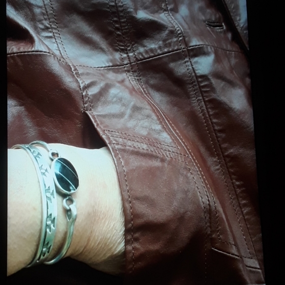 Authentic 1970’s Berman's Leather Car Coat CORDOVAN - Picture 7 of 16